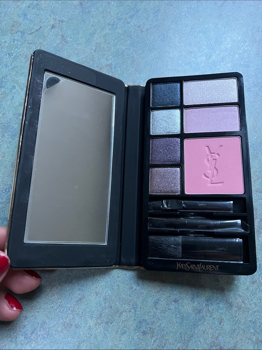 Yves Saint Laurent Pink & Purple Eyeshadow and Blush Palette, no box, never used